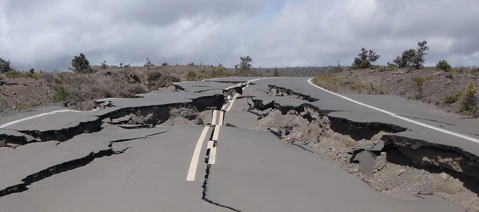 roads broken from earthquake